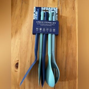 5 piece silicone kitchen cooking utensils